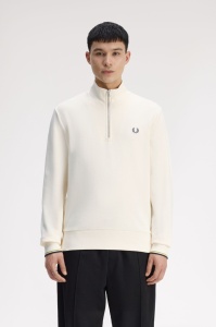 FRED PERRY M3574 46A HALF ZIP DUKS ECRUT