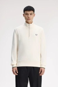 FRED PERRY M3574 46A HALF ZIP DUKS ECRUT