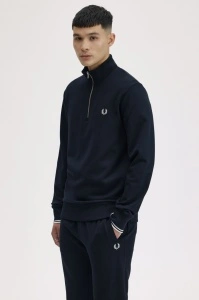 FRED PERRY M3574 608 HALF ZIP DUKS NAVY