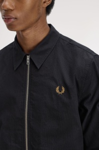 FRED PERRY M2428 102 KOŠULJA ZIP BLACK