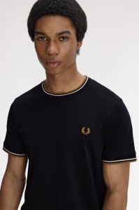 FRED PERRY M1588 P69 TWIN MAJICA BLKEDC