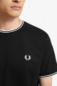 FRED PERRY M1588 102 TWIN MAJICA BLK