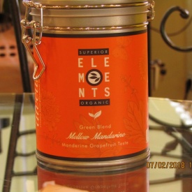 MELLOW MANDARINE SUPERIOR TEA ALVEUS GREEN BLEND Mandarine Grapefruit Taste 100G cutie metalica - Img 2