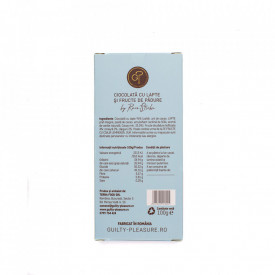 Tabletă Artizanala de Ciocolată cu Lapte şi Fructe de Padure Liofilizate 100g - Img 2