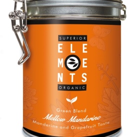 MELLOW MANDARINE SUPERIOR TEA ALVEUS GREEN BLEND Mandarine Grapefruit Taste 100G cutie metalica