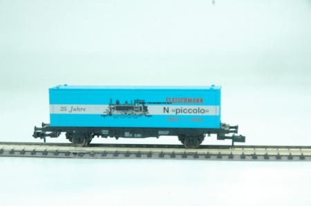 Fleischmann 8819K Container Containerwagon 40´´ container Fleischmann 25 Jahre Piccolo NIEUW N (1:160) OVP