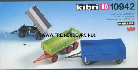 KIBRI 10942 Twee trailers grijs en groen
