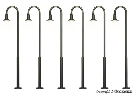 VIESSMANN 61406 Set van 6 gebogen lantaarns gebruikt