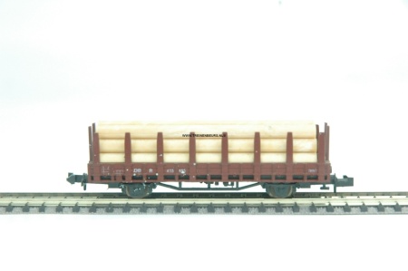 Minitrix 3533 Rongenwagen met houtlading
