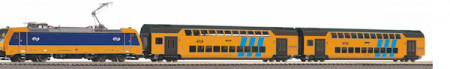 PIKO 97939 NS BR 185 startset met twee dubbeldekswagins, railovaal en trafo
