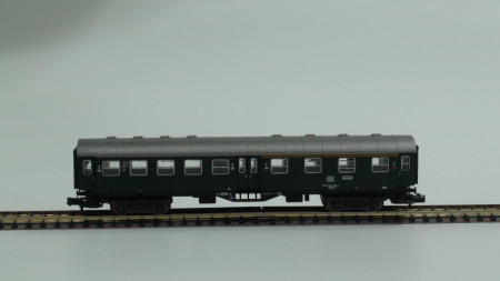 Fleischmann 8127-GBV Sneltrein UMBAU wagon 4-assig 2e klasse +bagage MET BINNENVERLICHTING gebruikt N (1:160) OVP