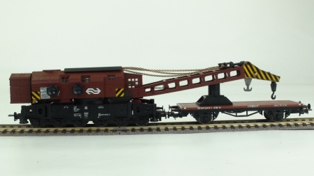 Liliput NS Krupp-Ardelt ongevallenkraan met bijwagen.