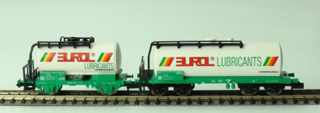 Minitrix 15676 Set met 2 en 4 asser tankwagen EUROL