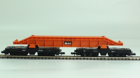 Arnold Rapido 4931 Set van twee zwaarlastwagens met brugdeel DB gebruikt OVP