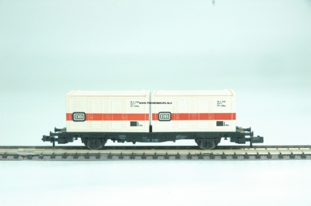 Fleischmann 8234-G Containerwagon 2x 20' containers DB gebruikt N (1:160) OVP