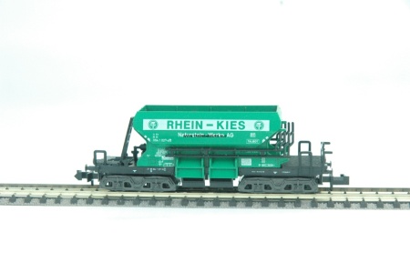 Minitrix 3569 Rhein-Kies groene zelflosser
