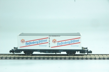 Fleischmann 8244-G Containerwagon 2x 20ft Fucftenberg gebruikt N (1:160) OVP