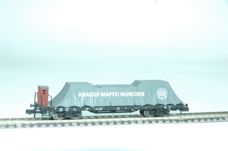Minitrix 13264 Rongenwagen SSw 07 m met dekzijl Krauss-Maffei