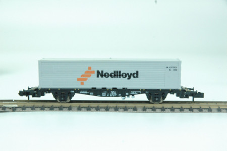 Minitrix 13356 Containerwagen met 40' feet container Nedlloyd