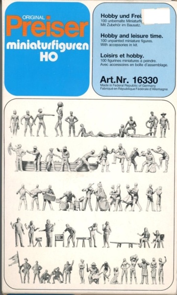 PREISER 16330 Vrije tijd onbeschilderd (65 stuks)