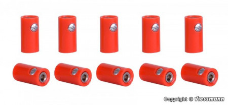 VIESSMANN 6880 10 Contra-banaanstekers rood oude type (dikker)