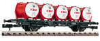 Fleischmann 8230-G Containerwagon EKU "DB von Haus zu Haus" Lbs 593 gebruikt N (1:160) OVP