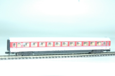 Minitrix 13190 Personenwagen 2e klasse wit/rood DB