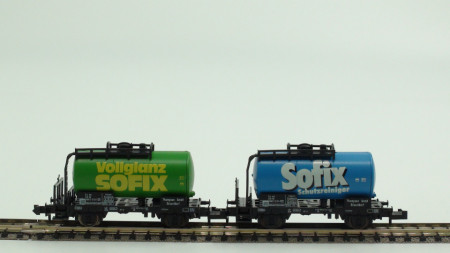 Minitrix 13813 set van 2 ketelwagens SOFIX