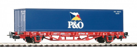 PIKO 57706 Containerwagen rood met 40' P&O container