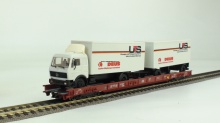 Fleischmann 5273 VRACHTAUTO TRANSPORTER + AUTO UTS DEUS H0 NIEUW - Img 2