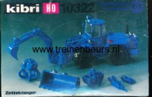 KIBRI 10322 Tractor met diverse gereedschappen (bagger, schep, schuif ed)
