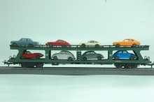Märklin 4074 Autotransporter met 8 auto's gebruikt - Img 2