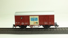 Märklin 4412 Gesloten goederenwagen Fahrrad am Bahnhof