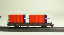 Märklin 4608 Rongenwagen met twee Strukton containers