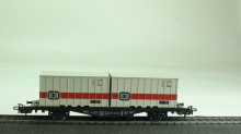 Märklin 4664 Containerwagen met 2 20' containers DB gebruikt