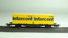Märklin 4670 Containerwagen DB met twee INTERCONT 20' containers 'intercont' gebruikt
