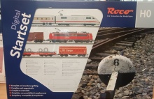 Roco 41347 Digitale set met 2 treinen:ICE en goedentrein Railion Geoline met 2 wissels (overhaalspoor)