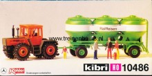 KIBRI 10486 Tractor met aanhanger met silo's RAIFEISEN