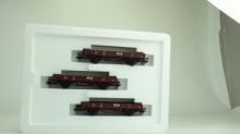 Märklin 44333 Set drie lage bakwagens NS ALLEEN BRUIN NIEUW