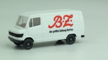 WIKING 280-02 Mercedes 207 D wit opdruk BZ Zeitung NIEUW