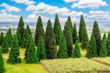 FALLER 181543 Dennrnbomen gesorteerd 100 stuks