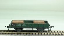 Fleischmann 5202 Kraanondersteuningswagen met houtpallets