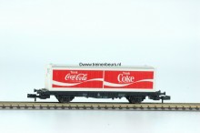 Fleischmann 8243-G Containerwagon 2x 20ft Coca Cola gebruikt N (1:160) OVP