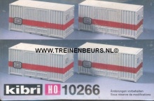KIBRI 10266 Bouwset 4x 20' containers DB