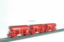 Märklin 46300 Set van drie zelflossers type Tds DB Cargo rood