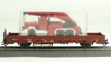 Märklin 46941 Lageboordwagen met kraanwagen brandweer - Img 2