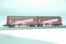 Minitrix 13624 Twee gekoppelde goederenwagensc Stuckgut Schnellverkehr