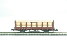 Minitrix 3533 Rongenwagen met houtlading