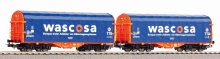 PIKO 58396 Set van 2 huifwagen Wascosa SBB