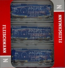 Fleischmann 838825 Drie telescoopwagens blauw NS NIEUW N (1:160) OVP